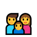 👨‍👩‍👦 family: man, woman, boy display on Windows